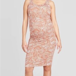 Isabel Maternity Geometric Patterned Sleeveless Dress- size XS